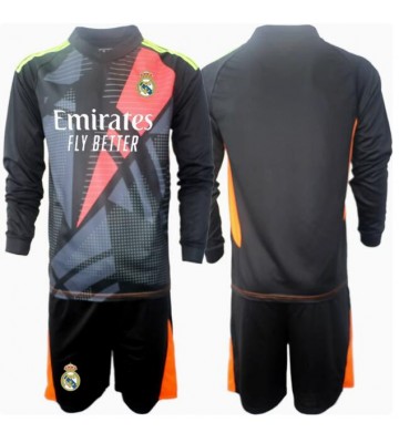 Lacne Dětský Futbalové dres Real Madrid Brankarsky  2024-25 Dlhy Rukáv - Preč (+ trenírky)